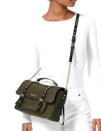 michael kors leila flap messenger nylon crossbody|Michael Kors .